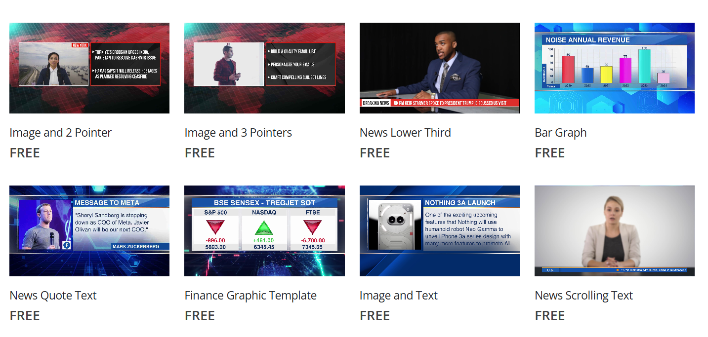 free news tv graphics